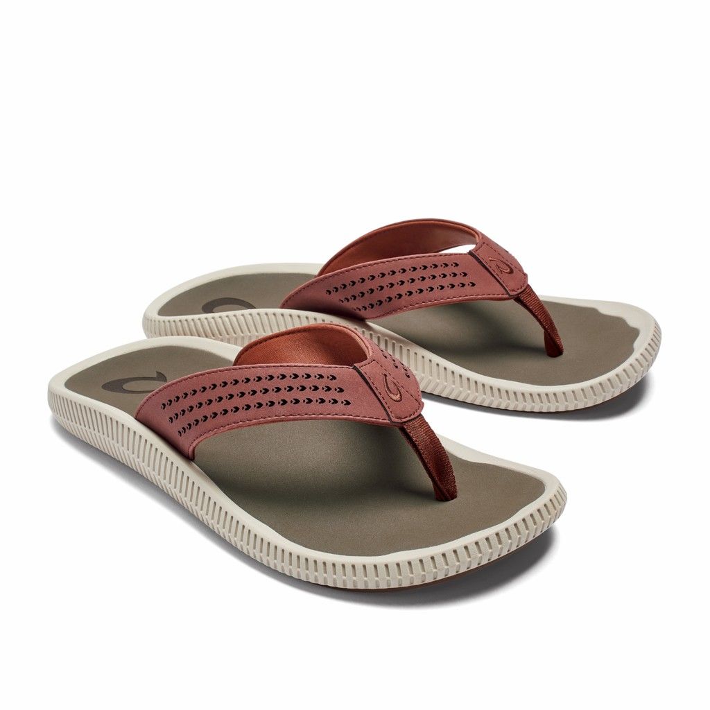 Sandalias Olukai Ulele - Chanclas Hombre Rojos 20034-295